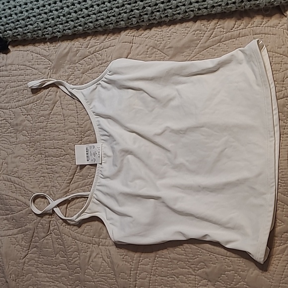 NWT J. Crew white boyshort tankini M 10 - Picture 2 of 5
